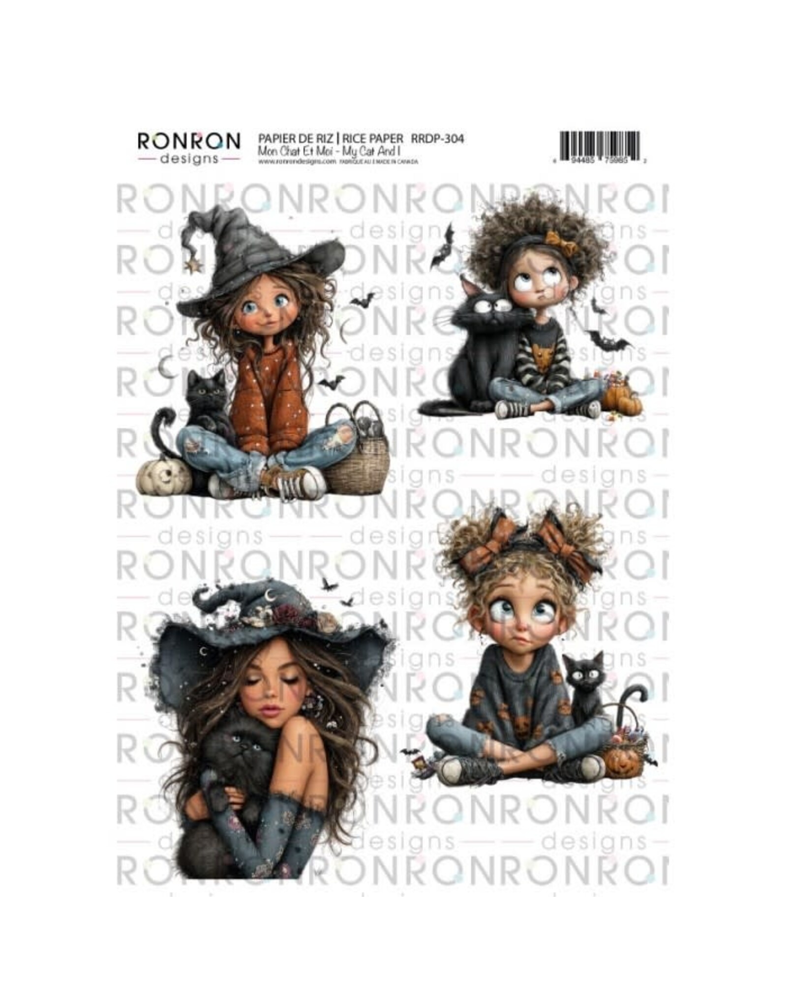 RONRON DESIGNS RONRON DESIGNS MON CHAT ET MOI PAPIER DE RIZ