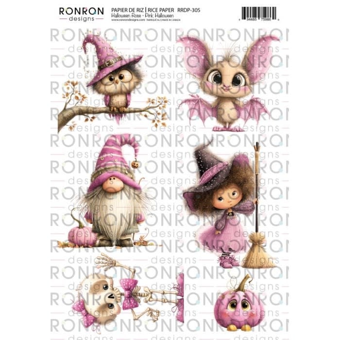 RONRON DESIGNS RONRON DESIGNS HALLOWEEN ROSE RICE PAPER