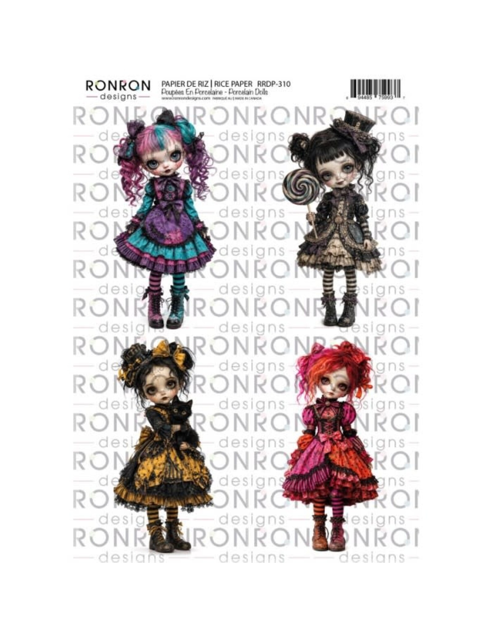 RONRON DESIGNS RONRON DESIGNS POUPÉES EN PORCELAINE PAPIER DE RIZ