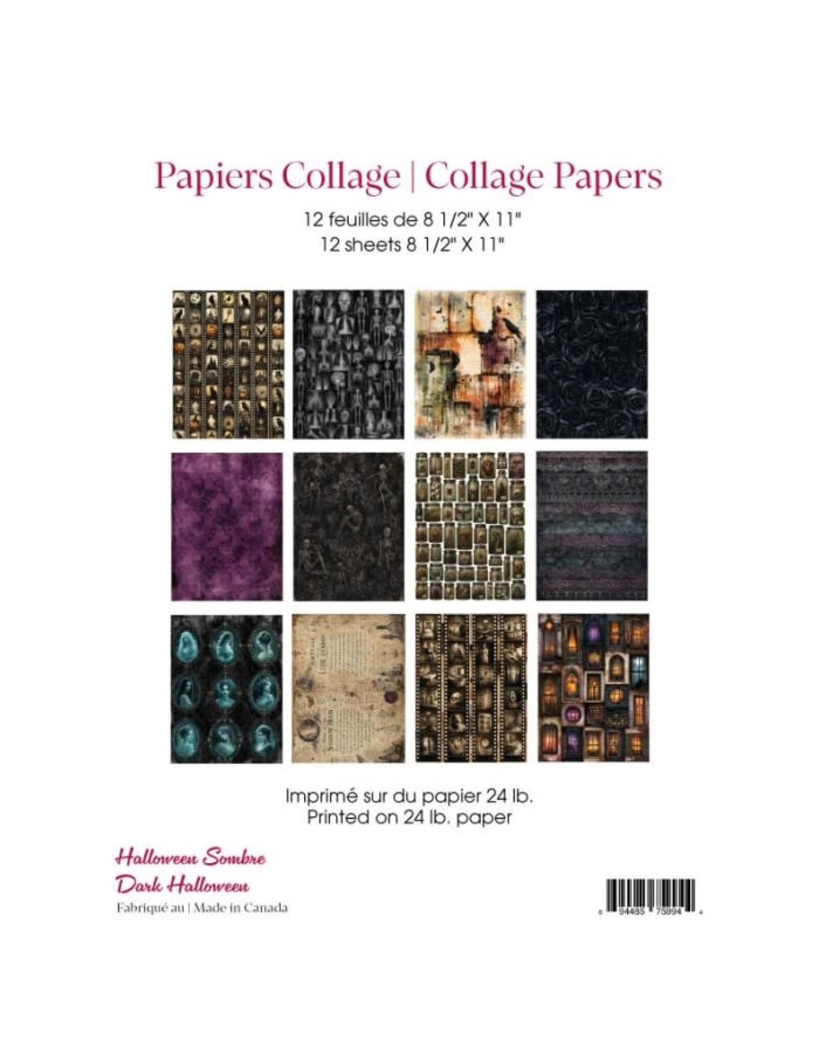RONRON DESIGNS RONRON DESIGNS HALLOWEEN SOMBRE COLLAGE PAPERS