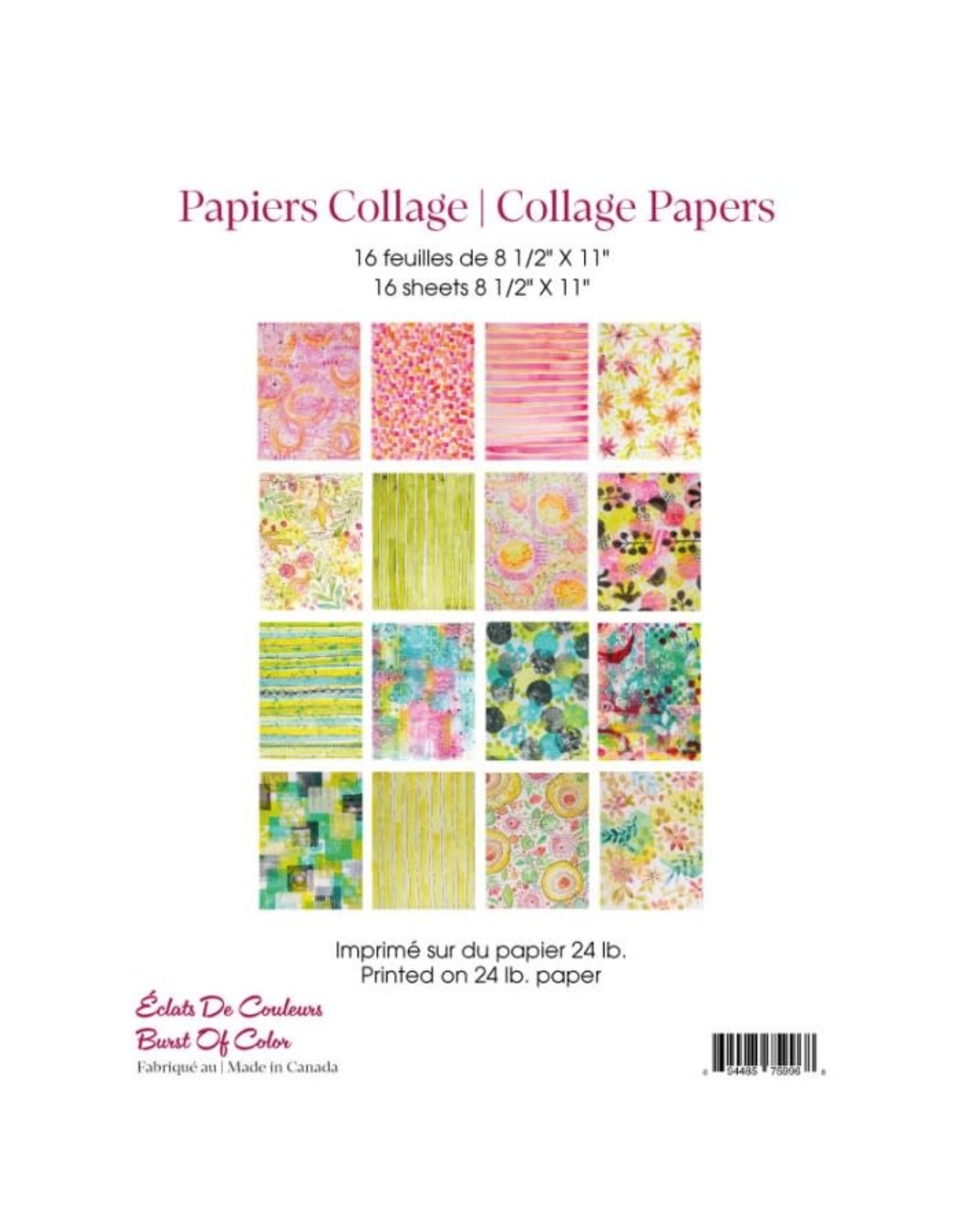 RONRON DESIGNS RONRON DESIGNS MARIKA LEMAY - ÉCLATS DE COULEURS PAPIERS COLLAGE