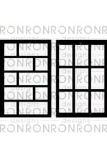 RONRON DESIGNS RONRON DESIGNS PAIRE DE RECTANGLES 6x9 POCHOIR