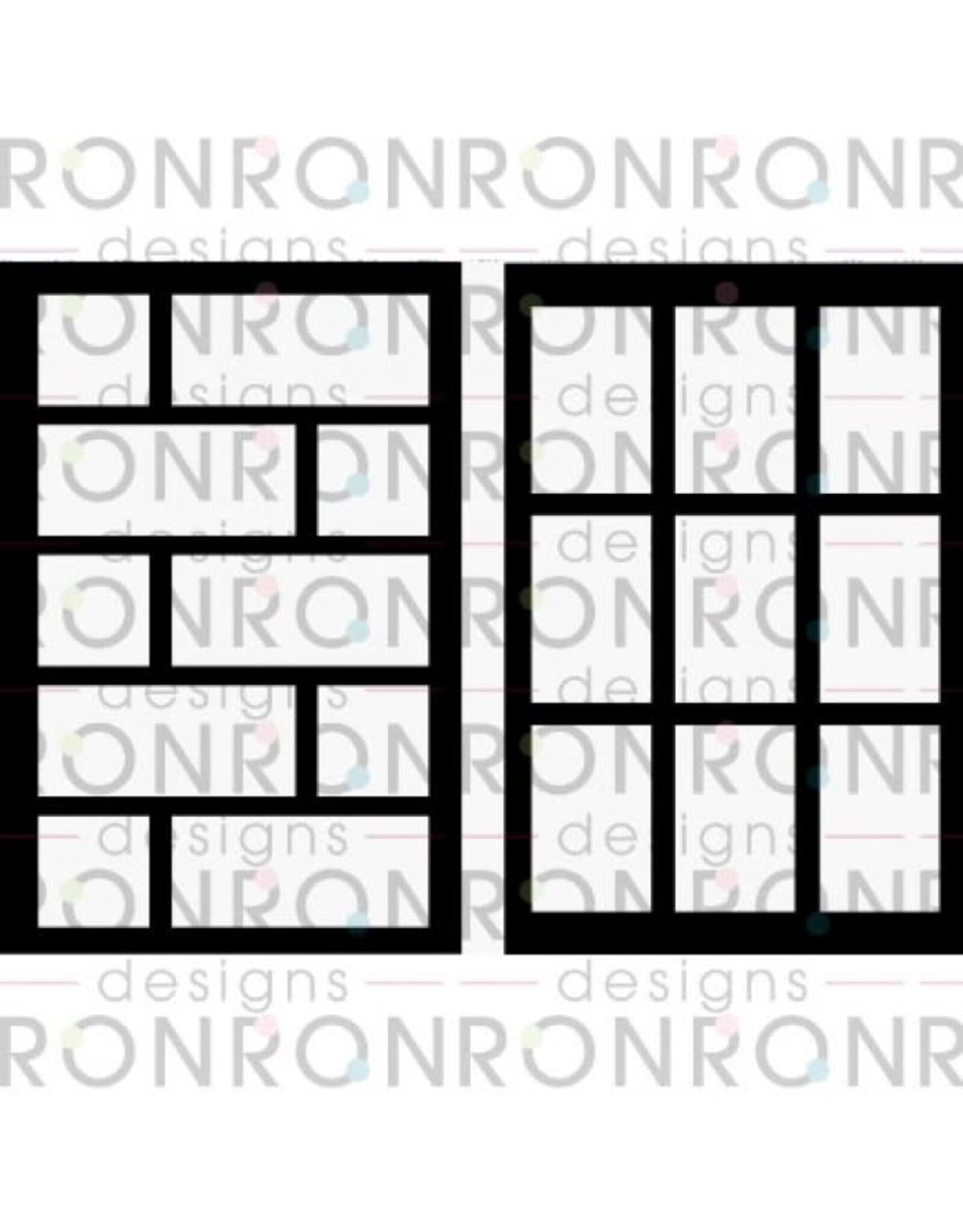 RONRON DESIGNS RONRON DESIGNS PAIRE DE RECTANGLES 6x9 POCHOIR