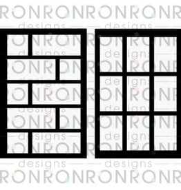 RONRON DESIGNS RONRON DESIGNS PAIRE DE RECTANGLES 6x9 STENCIL