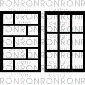 RONRON DESIGNS RONRON DESIGNS PAIRE DE RECTANGLES 6x9 POCHOIR
