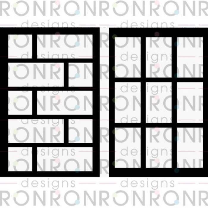 RONRON DESIGNS RONRON DESIGNS PAIRE DE RECTANGLES 6x9 STENCIL