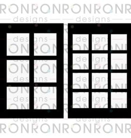 RONRON DESIGNS RONRON DESIGNS PAIRE DE CARRÉS 6x9 STENCIL