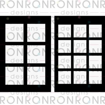 RONRON DESIGNS RONRON DESIGNS PAIRE DE CARRÉS 6x9 POCHOIR