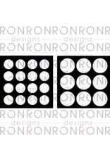 RONRON DESIGNS RONRON DESIGNS PAIRE DE CERCLES 8x8 POCHOIR