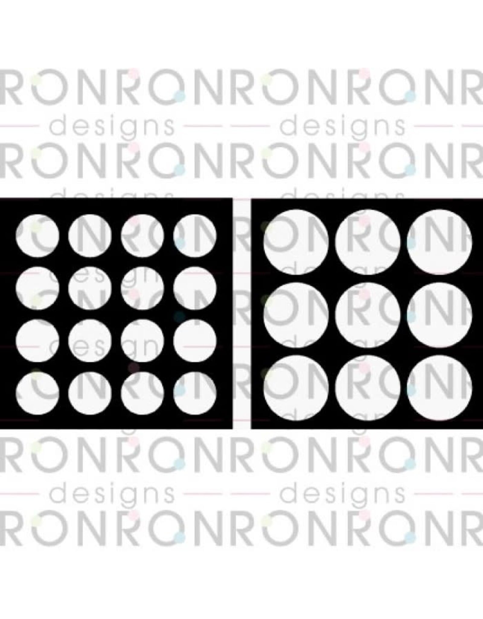 RONRON DESIGNS RONRON DESIGNS PAIRE DE CERCLES 8x8 POCHOIR