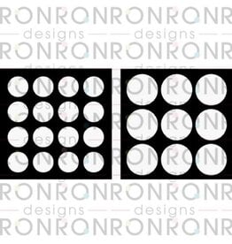 RONRON DESIGNS RONRON DESIGNS PAIRE DE CERCLES 8x8 STENCIL