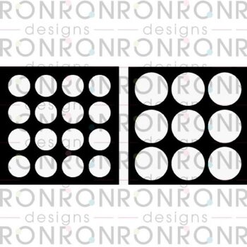 RONRON DESIGNS RONRON DESIGNS PAIRE DE CERCLES 8x8 POCHOIR