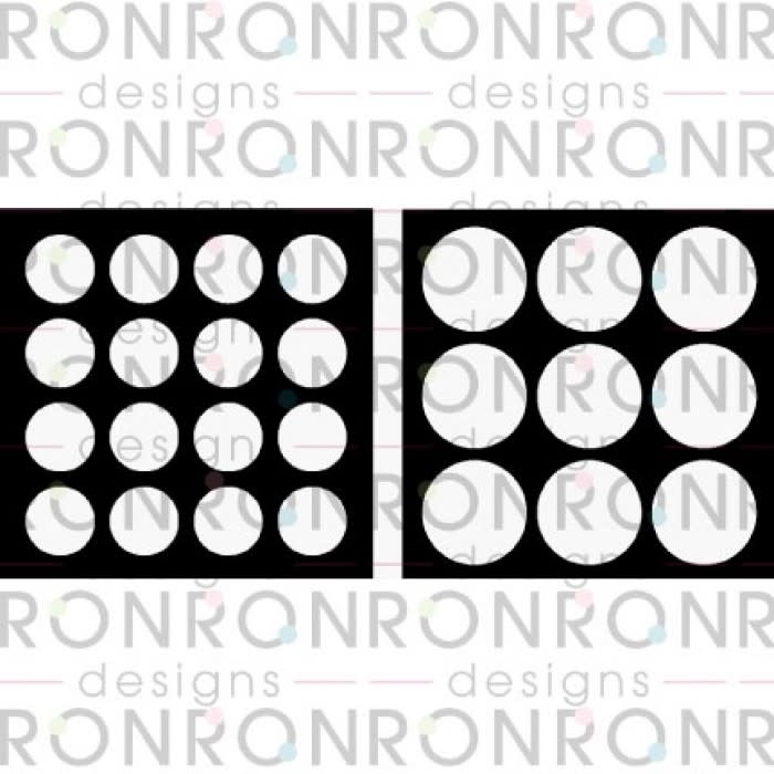 RONRON DESIGNS RONRON DESIGNS PAIRE DE CERCLES 8x8 STENCIL