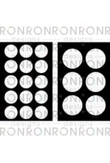 RONRON DESIGNS RONRON DESIGNS PAIRE DE CERCLES 6x9 POCHOIR