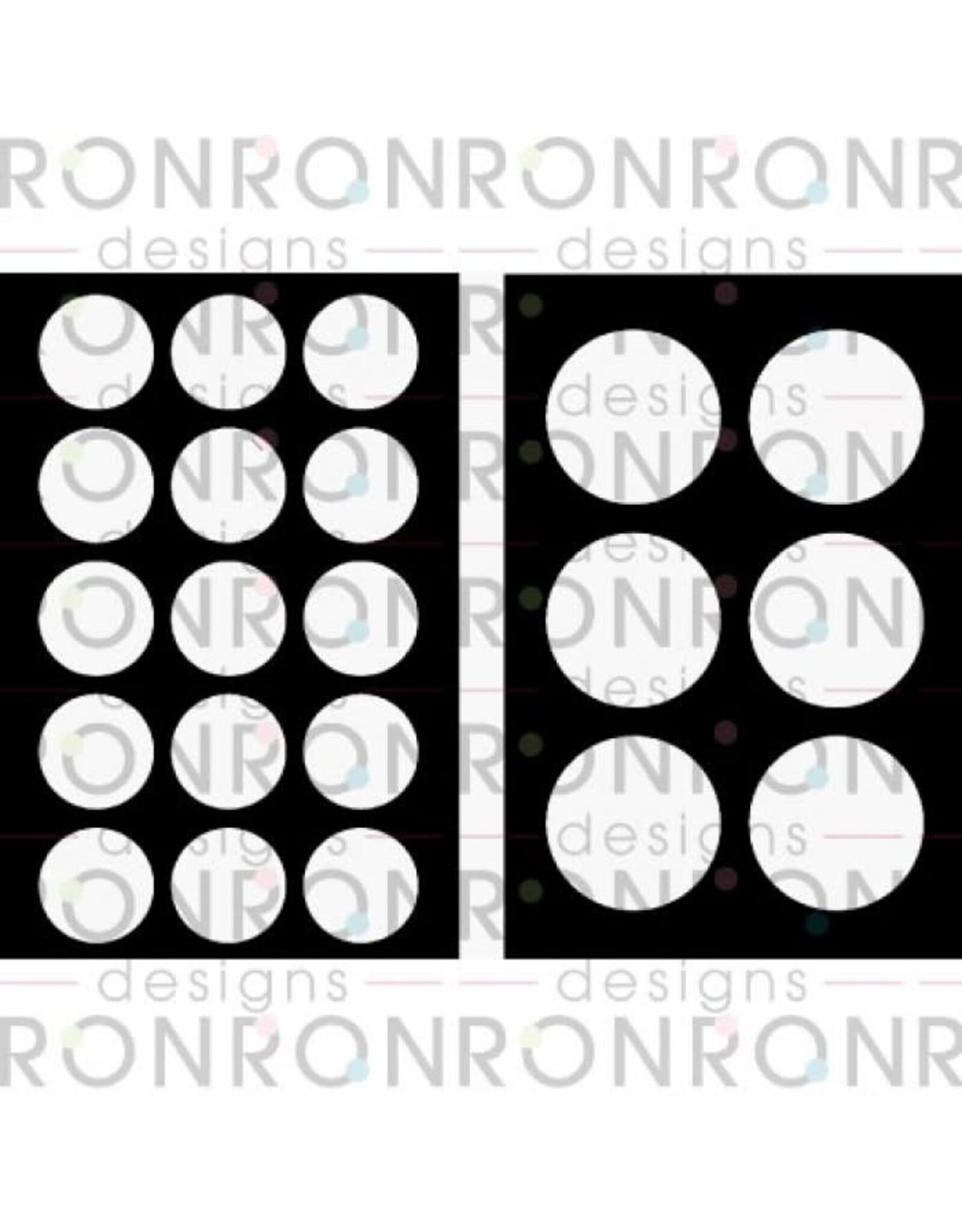 RONRON DESIGNS RONRON DESIGNS PAIRE DE CERCLES 6x9 POCHOIR