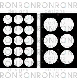 RONRON DESIGNS RONRON DESIGNS PAIRE DE CERCLES 6x9 STENCIL