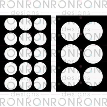 RONRON DESIGNS RONRON DESIGNS PAIRE DE CERCLES 6x9 POCHOIR