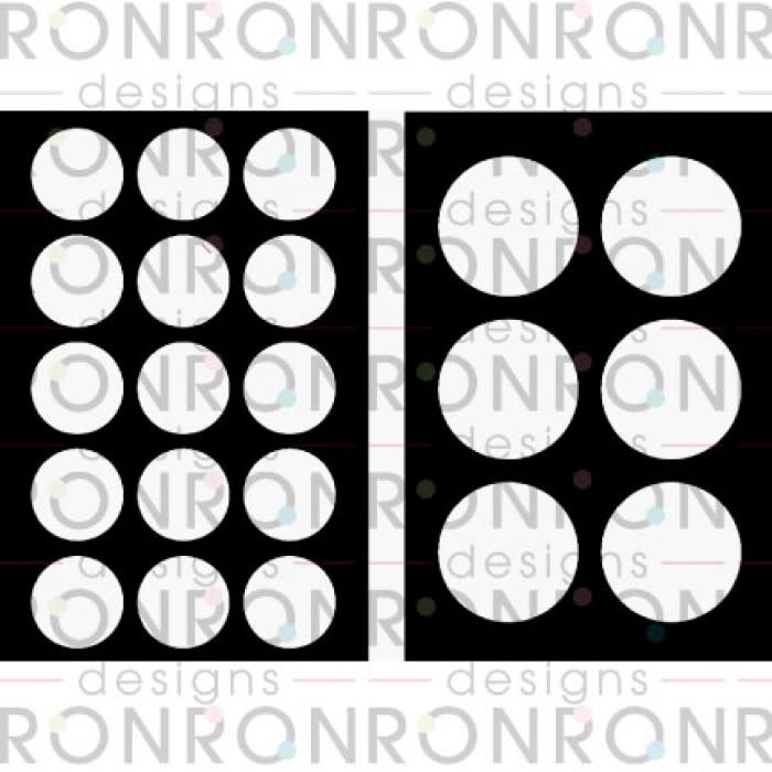 RONRON DESIGNS RONRON DESIGNS PAIRE DE CERCLES 6x9 STENCIL