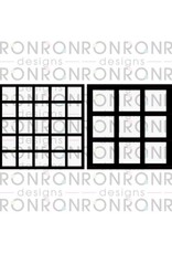 RONRON DESIGNS RONRON DESIGNS PAIRE DE CARRÉS 8x8 POCHOIR