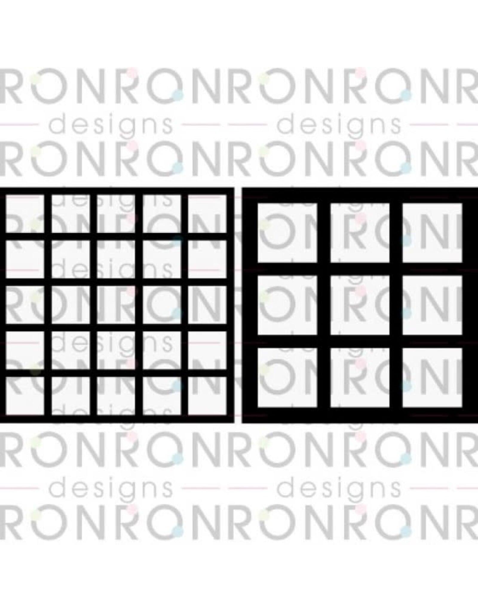 RONRON DESIGNS RONRON DESIGNS PAIRE DE CARRÉS 8x8 POCHOIR