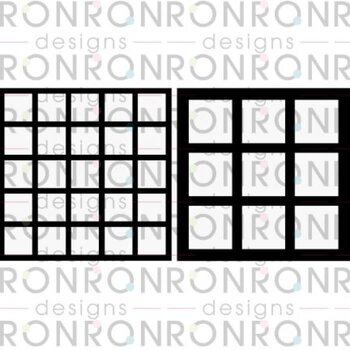 RONRON DESIGNS RONRON DESIGNS PAIRE DE CARRÉS 8x8 POCHOIR