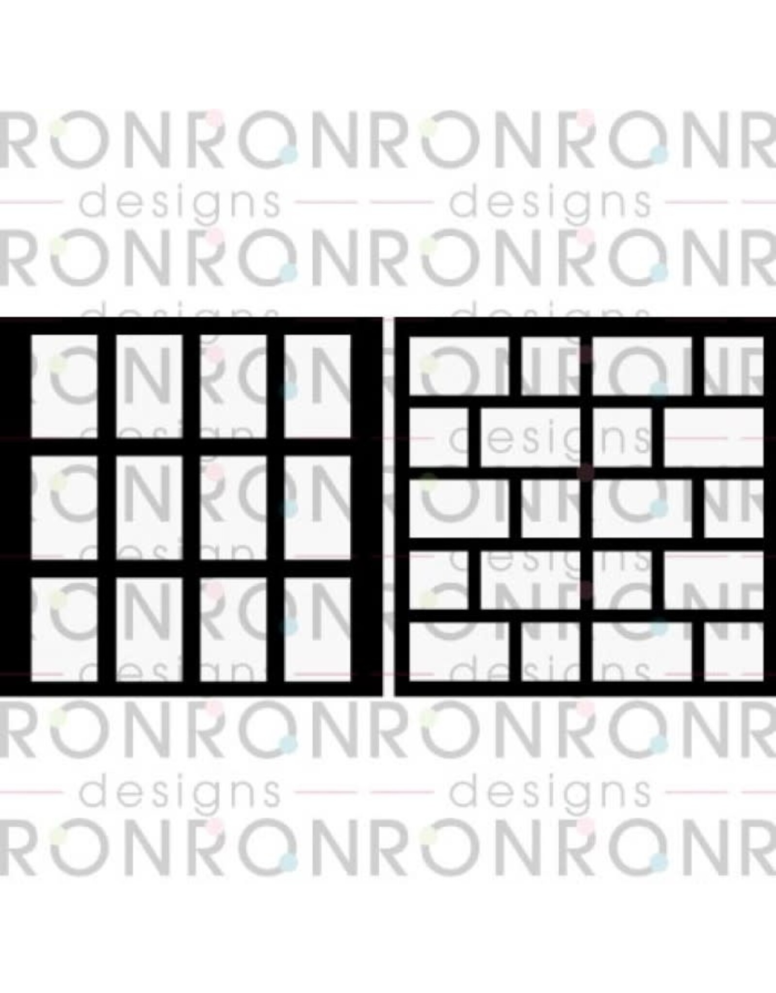 RONRON DESIGNS RONRON DESIGNS PAIRE DE RECTANGLES 8x8 STENCIL