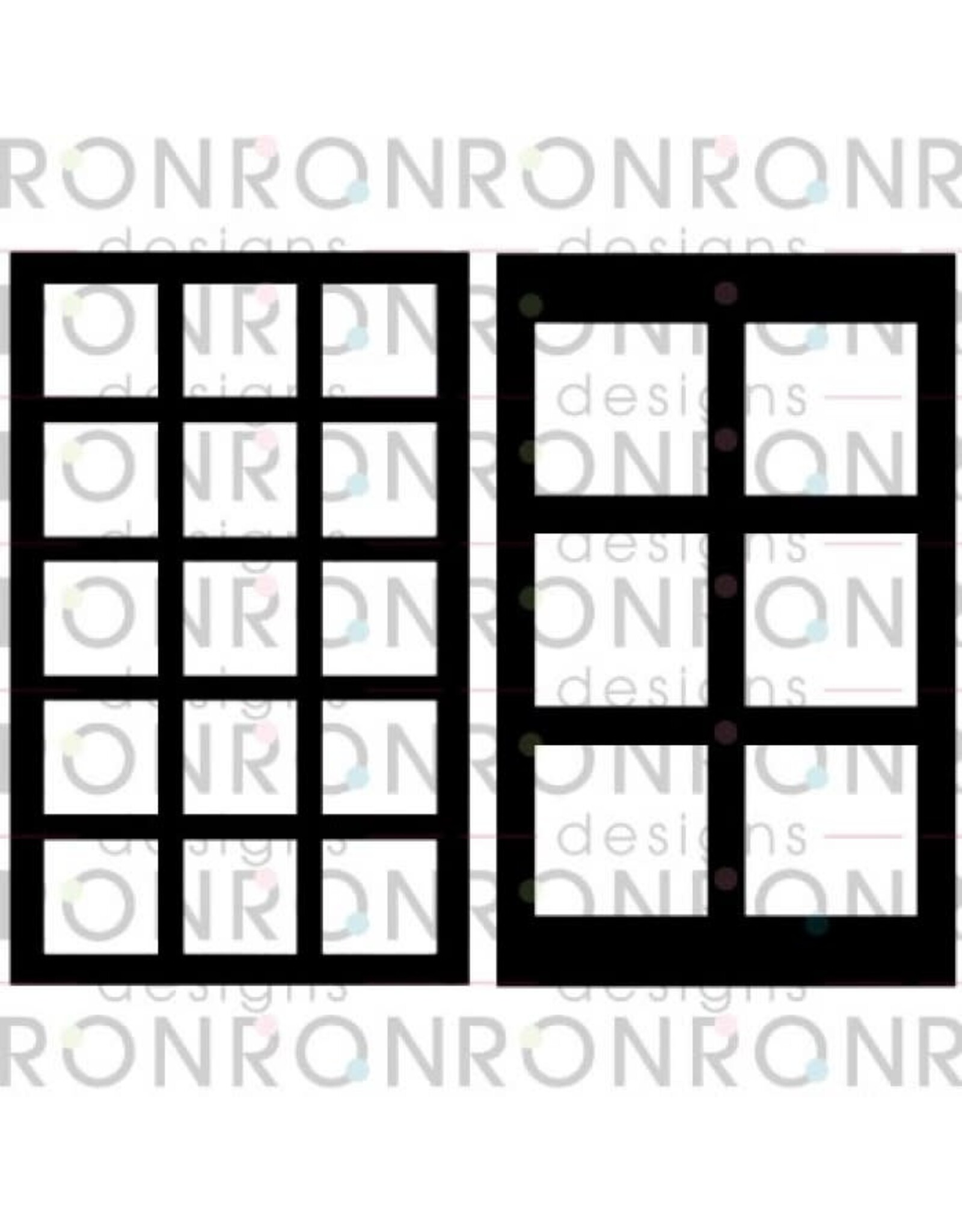 RONRON DESIGNS RONRON DESIGNS PAIRE DE CARRÉS 5x8 POCHOIR