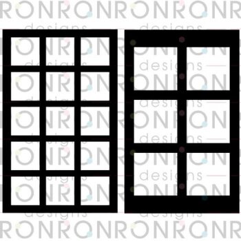 RONRON DESIGNS RONRON DESIGNS PAIRE DE CARRÉS 5x8 POCHOIR