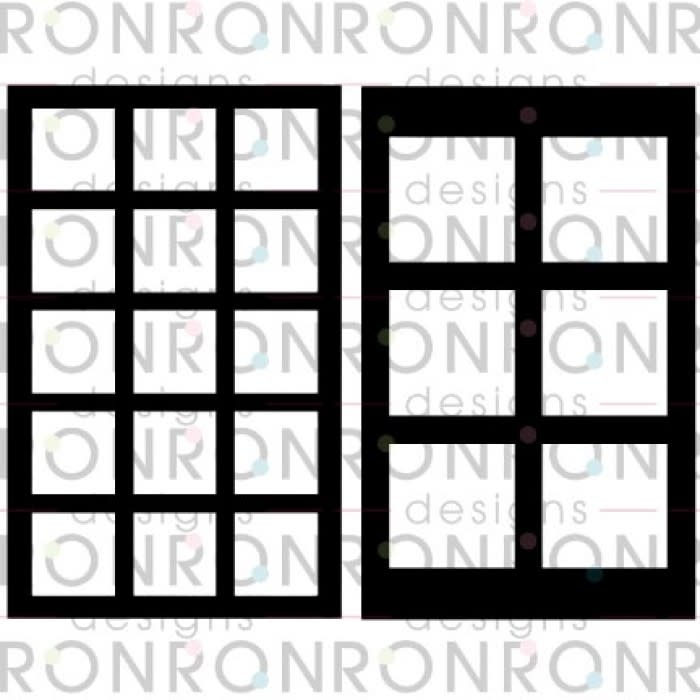 RONRON DESIGNS RONRON DESIGNS PAIRE DE CARRÉS 5x8 STENCIL