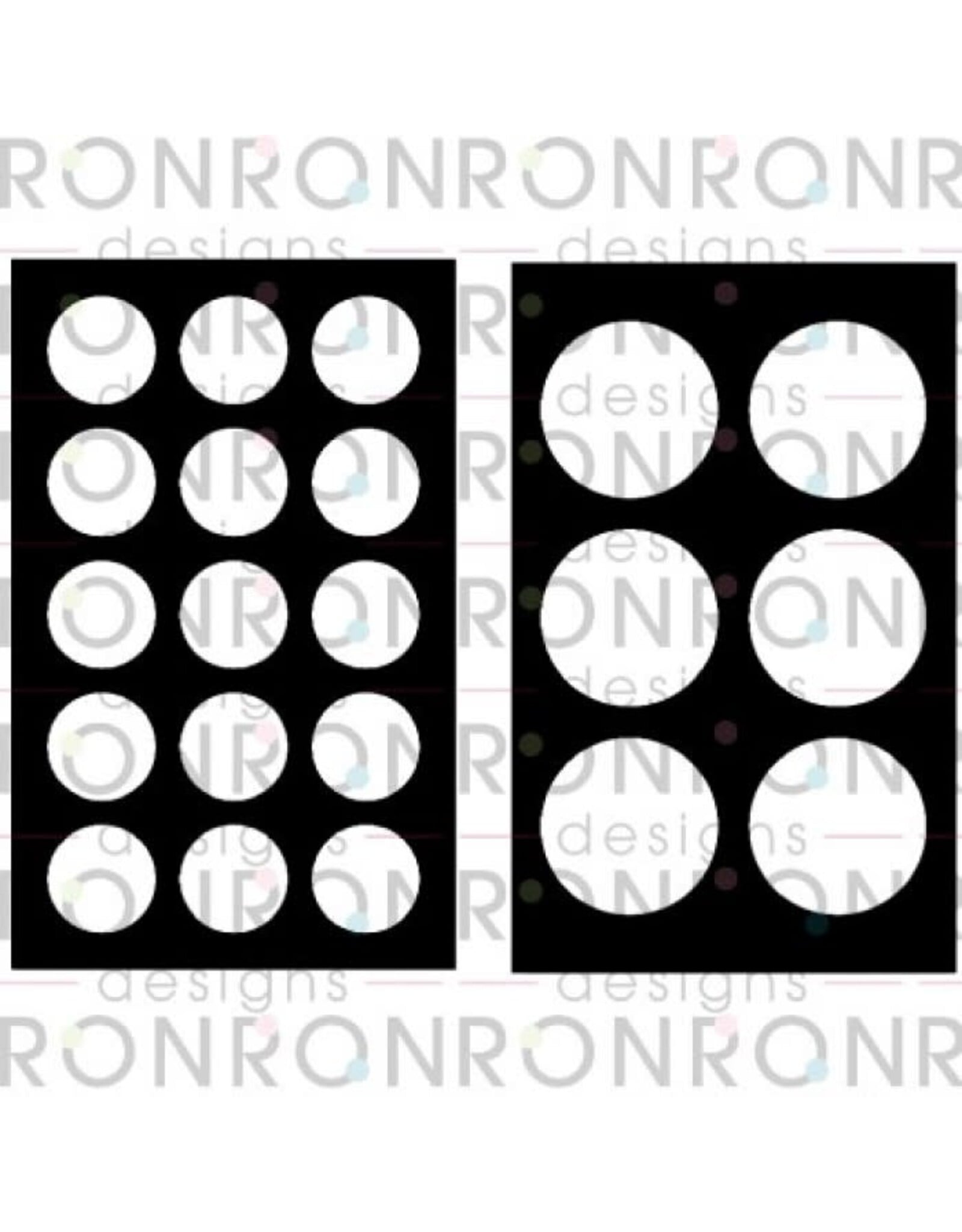RONRON DESIGNS RONRON DESIGNS PAIRE DE CERCLES 5x8 POCHOIR