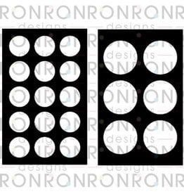 RONRON DESIGNS RONRON DESIGNS PAIRE DE CERCLES 5x8 STENCIL