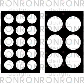 RONRON DESIGNS RONRON DESIGNS PAIRE DE CERCLES 5x8 POCHOIR
