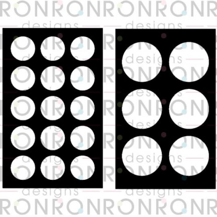 RONRON DESIGNS RONRON DESIGNS PAIRE DE CERCLES 5x8 STENCIL