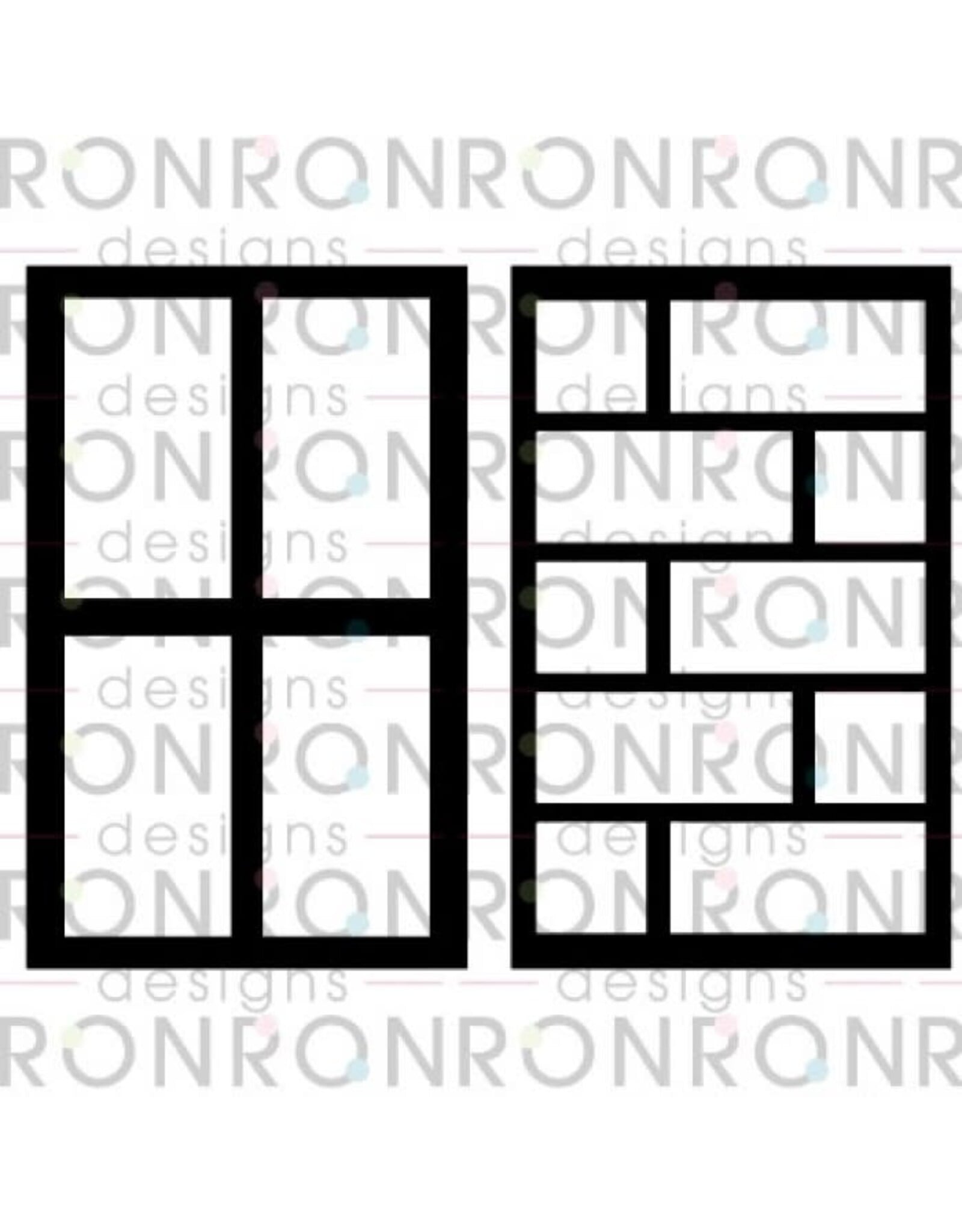RONRON DESIGNS RONRON DESIGNS PAIRE DE RECTANGLES 5x8 POCHOIR