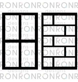 RONRON DESIGNS RONRON DESIGNS PAIRE DE RECTANGLES 5x8 POCHOIR