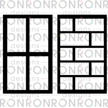 RONRON DESIGNS RONRON DESIGNS PAIRE DE RECTANGLES 5x8 STENCIL