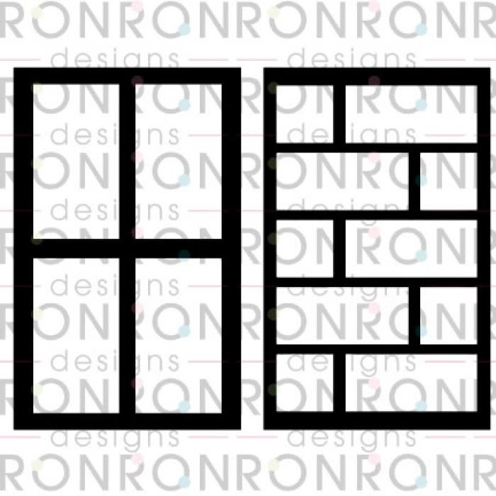 RONRON DESIGNS RONRON DESIGNS PAIRE DE RECTANGLES 5x8 STENCIL