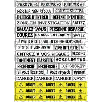 RONRON DESIGNS RONRON DESIGNS SCÈNE DE CRIME - WHITE STICKERS