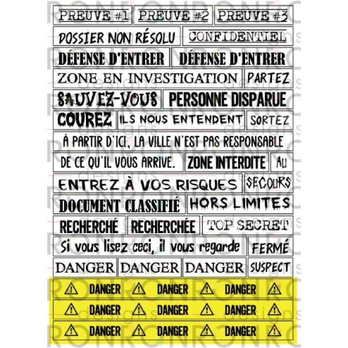 RONRON DESIGNS RONRON DESIGNS SCÈNE DE CRIME - WHITE STICKERS