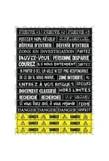 RONRON DESIGNS RONRON DESIGNS SCÈNE DE CRIME - AUTOCOLLANTS NOIR