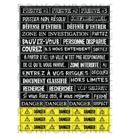 RONRON DESIGNS RONRON DESIGNS SCÈNE DE CRIME - AUTOCOLLANTS NOIR
