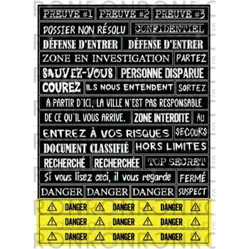 RONRON DESIGNS RONRON DESIGNS SCÈNE DE CRIME - BLACK STICKERS