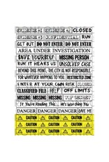 RONRON DESIGNS RONRON DESIGNS CRIME SCENE - WHITE STICKERS