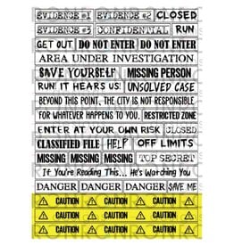 RONRON DESIGNS RONRON DESIGNS CRIME SCENE - WHITE STICKERS