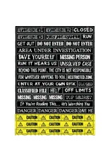 RONRON DESIGNS RONRON DESIGNS CRIME SCENE - BLACK STICKERS