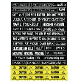 RONRON DESIGNS RONRON DESIGNS CRIME SCENE - BLACK STICKERS