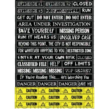 RONRON DESIGNS RONRON DESIGNS CRIME SCENE - BLACK STICKERS