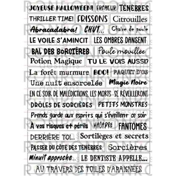 RONRON DESIGNS RONRON DESIGNS HALLOWEEN - WHITE STICKERS (FRENCH)