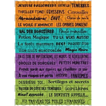 RONRON DESIGNS RONRON DESIGNS HALLOWEEN - BRIGHT COLORED STICKERS (FRENCH)