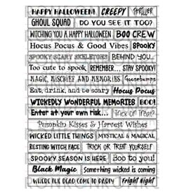 RONRON DESIGNS RONRON DESIGNS HALLOWEEN - WHITE STICKERS (ENGLISH)